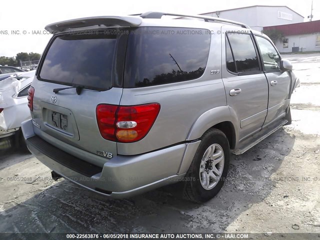 5TDZT34A12S111708 - 2002 TOYOTA SEQUOIA SR5 SILVER photo 4