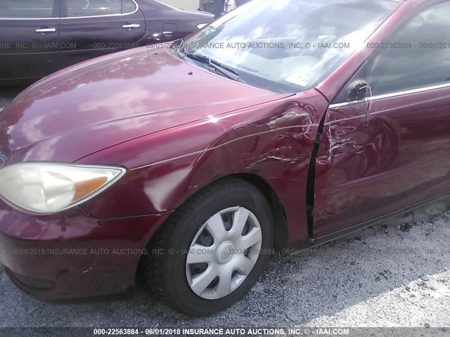 4T1BE32K64U308374 - 2004 TOYOTA CAMRY LE/XLE/SE წითელი ფოტო 6