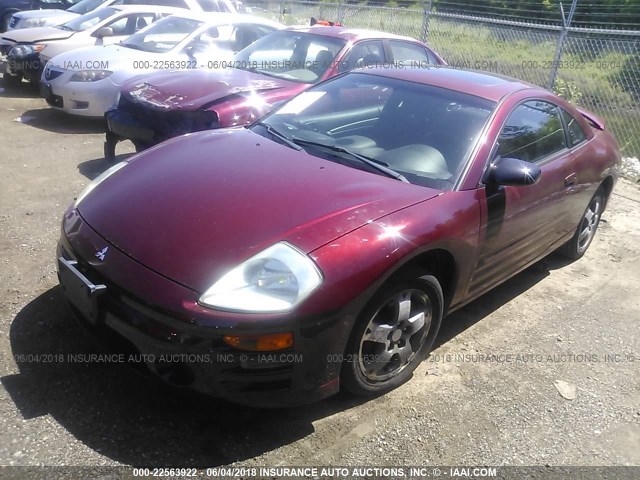 4A3AC44G04E058173 - 2004 MITSUBISHI ECLIPSE GS BURGUNDY photo 2