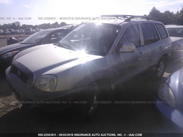 KM8SC83D91U111407 - 2001 HYUNDAI SANTA FE GLS/LX SILVER photo 2