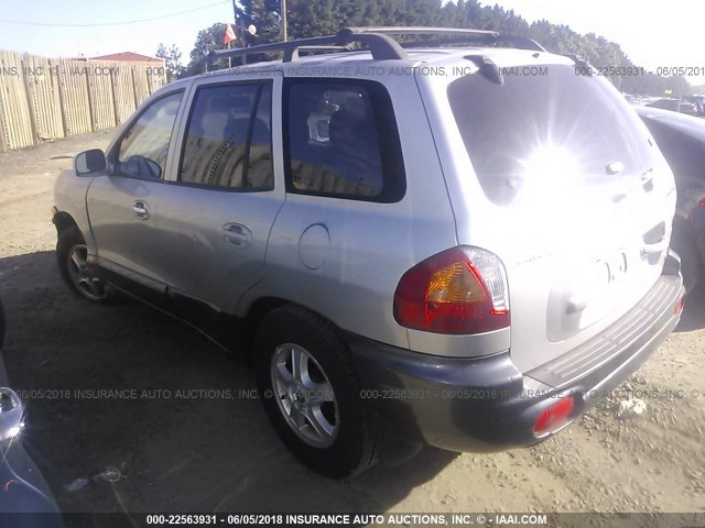 KM8SC83D91U111407 - 2001 HYUNDAI SANTA FE GLS/LX SILVER photo 3