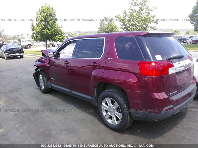 2CTFLCEW6A6226394 - 2010 GMC TERRAIN SLE MAROON photo 3