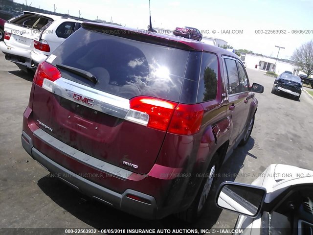 2CTFLCEW6A6226394 - 2010 GMC TERRAIN SLE MAROON photo 4