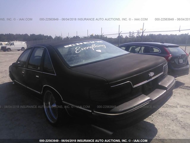 1G1BL53E0PW142076 - 1993 CHEVROLET CAPRICE CLASSIC BLACK photo 3