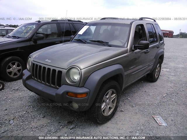 1J4GL48KX4W126169 - 2004 JEEP LIBERTY SPORT GOLD photo 2