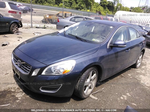 YV1612FS8D2186533 - 2013 VOLVO S60 T5 BLUE photo 2