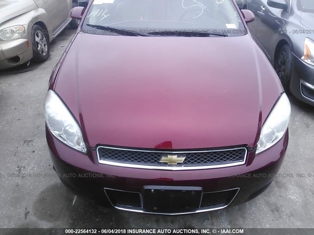 2G1WD58C489246604 - 2008 CHEVROLET IMPALA SUPER SPORT MAROON photo 6