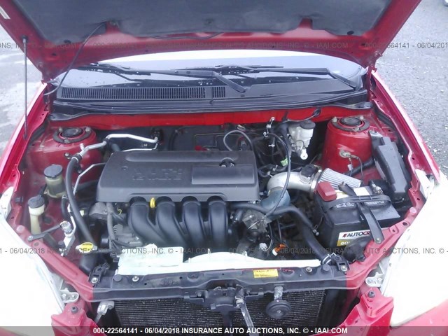 2T1KR32E74C203021 - 2004 TOYOTA COROLLA MATRIX XR RED photo 10