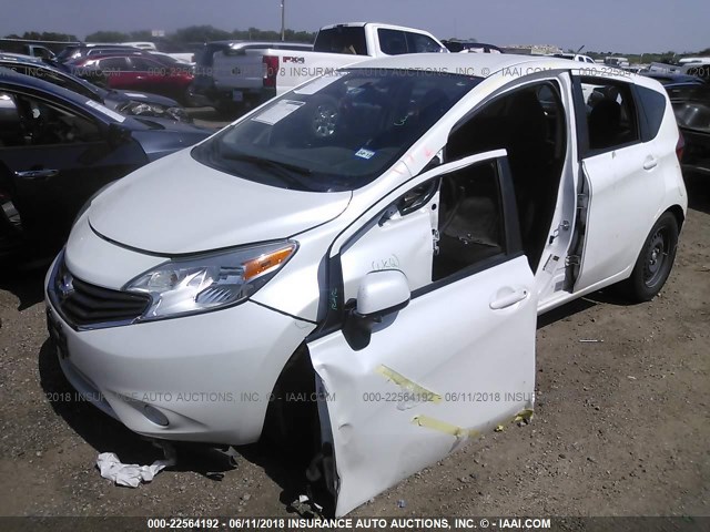 3N1CE2CP4EL377978 - 2014 NISSAN VERSA NOTE S/S PLUS/SV/SL WHITE photo 2