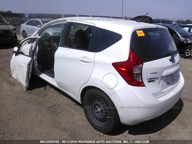 3N1CE2CP4EL377978 - 2014 NISSAN VERSA NOTE S/S PLUS/SV/SL WHITE photo 3