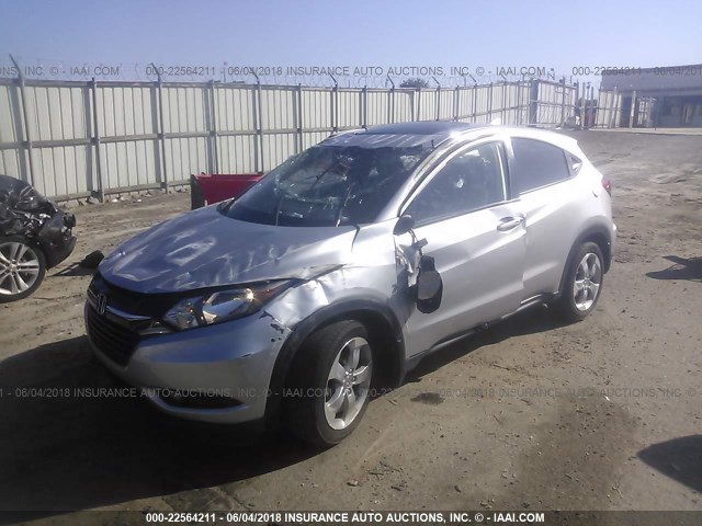 3CZRU5H58GM733584 - 2016 HONDA HR-V EX SILVER photo 2