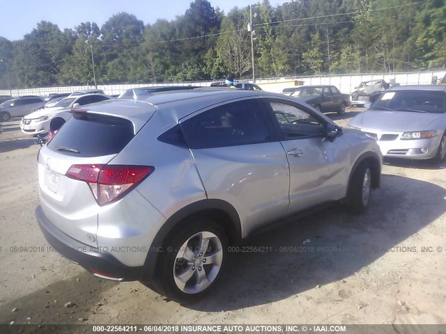 3CZRU5H58GM733584 - 2016 HONDA HR-V EX SILVER photo 4