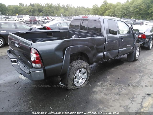 5TEUX4EN8AZ736064 - 2010 TOYOTA TACOMA ACCESS CAB Grau Foto 4