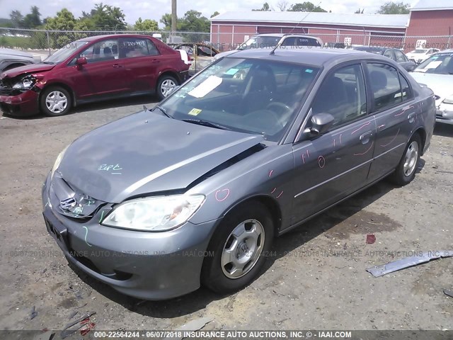 JHMES96674S017385 - 2004 HONDA CIVIC HYBRID Pewter photo 2