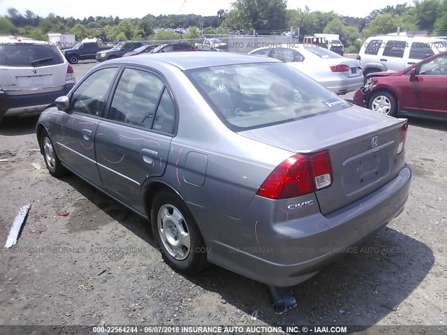 JHMES96674S017385 - 2004 HONDA CIVIC HYBRID Pewter photo 3