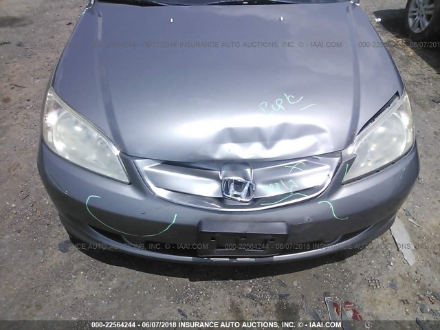 JHMES96674S017385 - 2004 HONDA CIVIC HYBRID Pewter photo 6