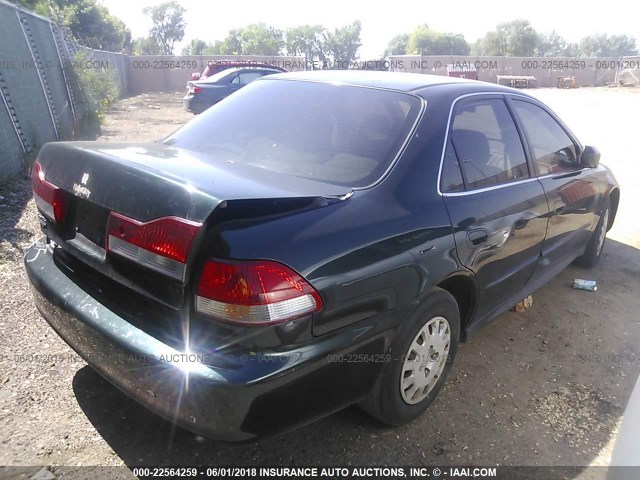 1HGCF866X1A079261 - 2001 HONDA ACCORD VALUE GREEN photo 4