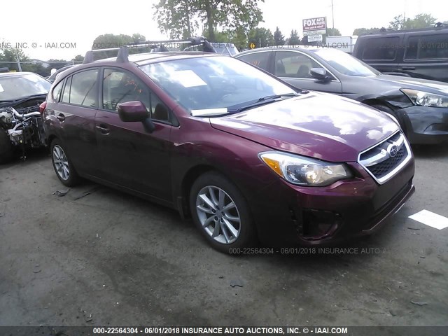 JF1GPAC62D2879971 - 2013 SUBARU IMPREZA PREMIUM BURGUNDY photo 1