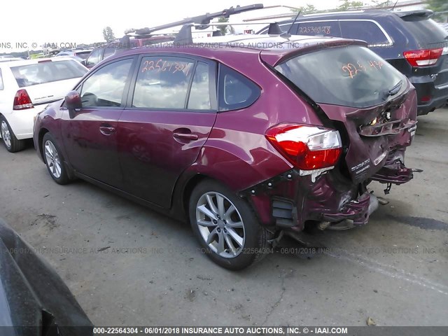 JF1GPAC62D2879971 - 2013 SUBARU IMPREZA PREMIUM BURGUNDY photo 3