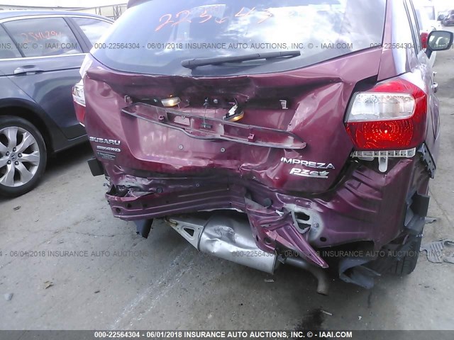 JF1GPAC62D2879971 - 2013 SUBARU IMPREZA PREMIUM BURGUNDY photo 6