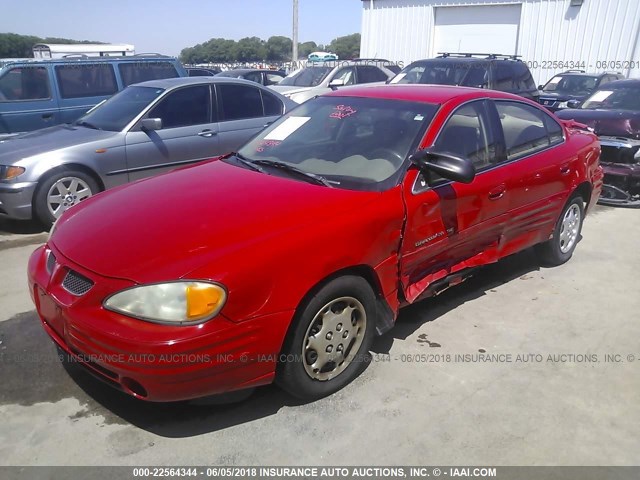 1G2NF52T51M560524 - 2001 PONTIAC GRAND AM SE1 RED photo 2