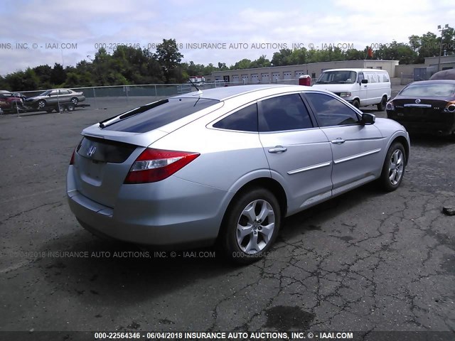 5J6TF2H55AL011948 - 2010 HONDA ACCORD CROSSTOUR EXL SILVER photo 4