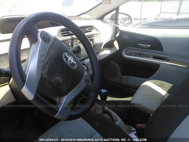 JTDKDTB32C1003115 - 2012 TOYOTA PRIUS C ORANGE photo 5