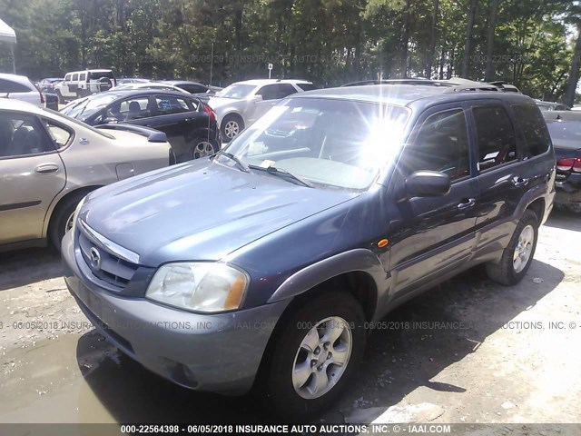 4F2YU09171KM35574 - 2001 MAZDA TRIBUTE LX/ES BLUE photo 2