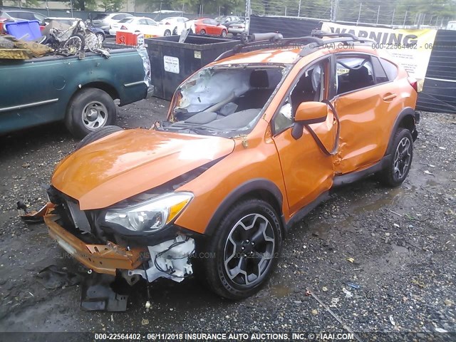 JF2GPACC0E8284150 - 2014 SUBARU XV CROSSTREK 2.0 PREMIUM ORANGE photo 2