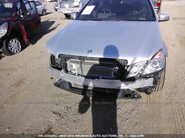 WDDHF9AB7AA186952 - 2010 MERCEDES-BENZ E 550 4MATIC SILVER photo 6