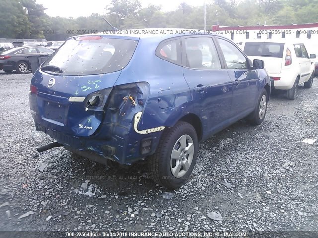 JN8AS58V48W140674 - 2008 NISSAN ROGUE S/SL BLUE photo 4