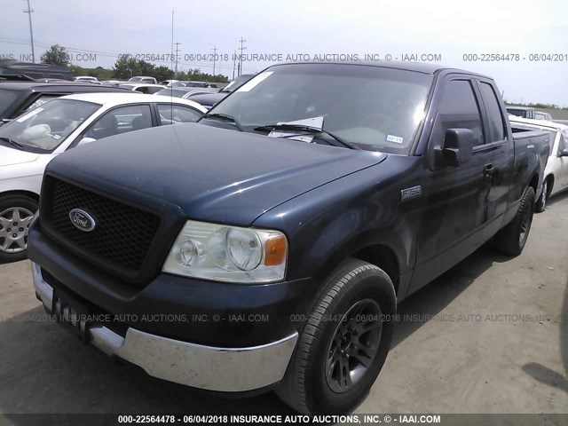 1FTPX12585FA43997 - 2005 FORD F150 BLUE photo 2