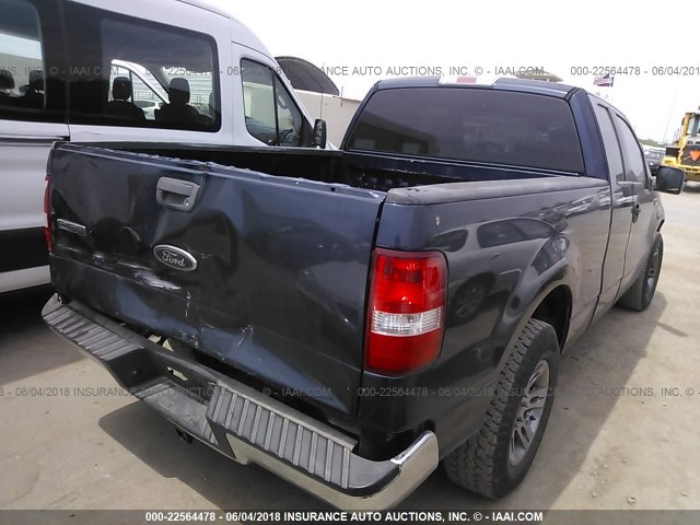 1FTPX12585FA43997 - 2005 FORD F150 BLUE photo 4