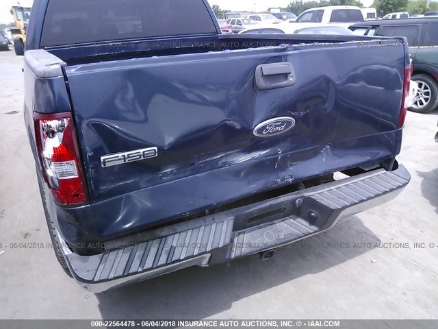 1FTPX12585FA43997 - 2005 FORD F150 BLUE photo 6