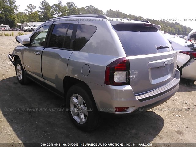 1C4NJCEA7GD769703 - 2016 JEEP COMPASS LATITUDE ვერცხლისფერი ფოტო 3