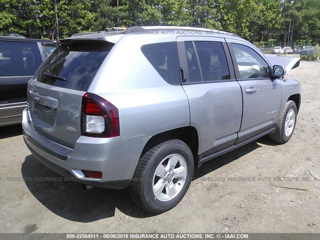 1C4NJCEA7GD769703 - 2016 JEEP COMPASS LATITUDE ვერცხლისფერი ფოტო 4