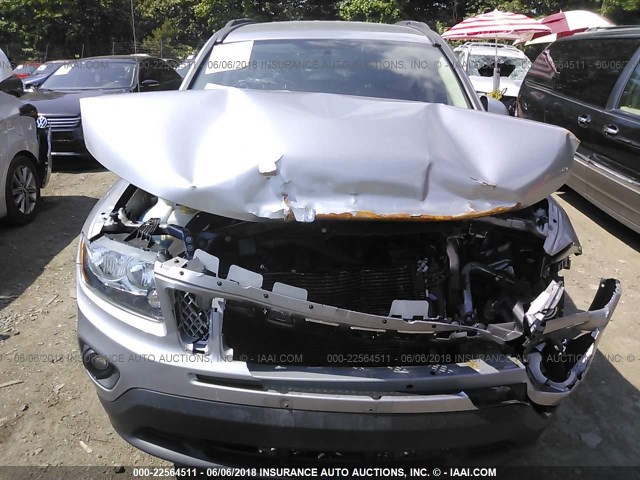 1C4NJCEA7GD769703 - 2016 JEEP COMPASS LATITUDE ვერცხლისფერი ფოტო 6