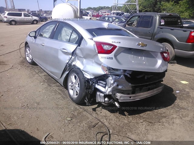 1G1BE5SM8G7287122 - 2016 CHEVROLET CRUZE LT SILVER photo 3