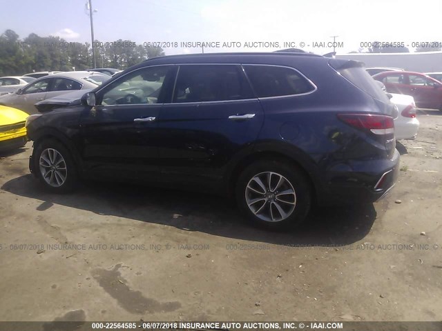 KM8SMDHF6HU208025 - 2017 HYUNDAI SANTA FE SE BLUE photo 3