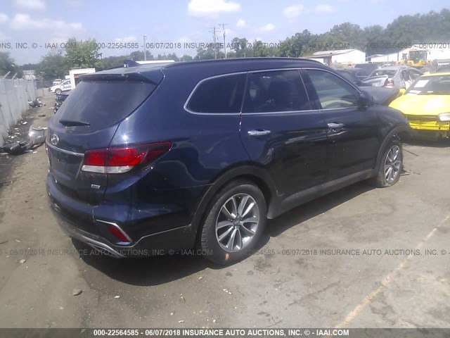 KM8SMDHF6HU208025 - 2017 HYUNDAI SANTA FE SE BLUE photo 4