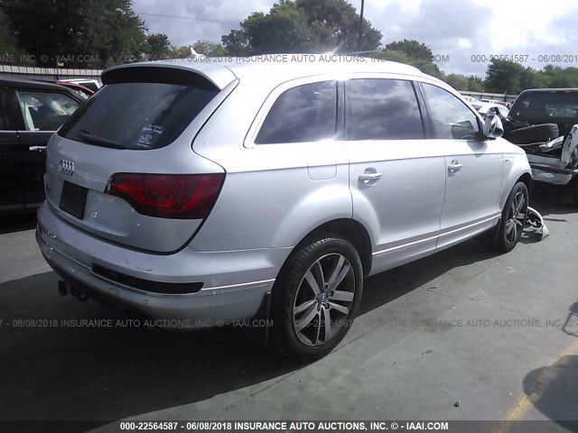 WA1LGAFE7DD016593 - 2013 AUDI Q7 PREMIUM PLUS SILVER photo 4