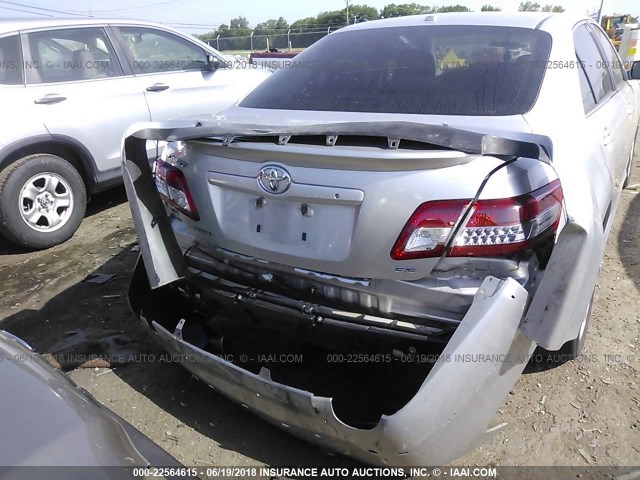 4T1BF3EK2BU621217 - 2011 TOYOTA CAMRY SE/LE/XLE 银色 照片 6