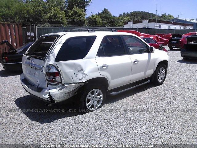 2HNYD18904H515771 - 2004 ACURA MDX TOURING WHITE photo 4