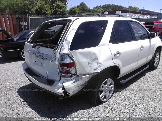 2HNYD18904H515771 - 2004 ACURA MDX TOURING WHITE photo 6