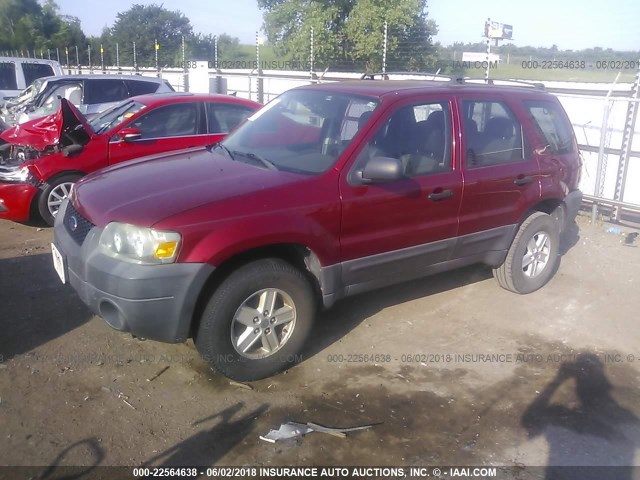 1FMYU02Z66KA47920 - 2006 FORD ESCAPE XLS RED photo 2