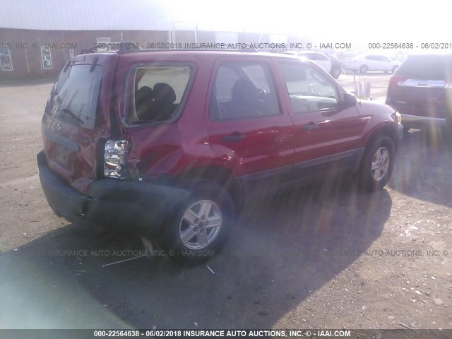 1FMYU02Z66KA47920 - 2006 FORD ESCAPE XLS RED photo 4