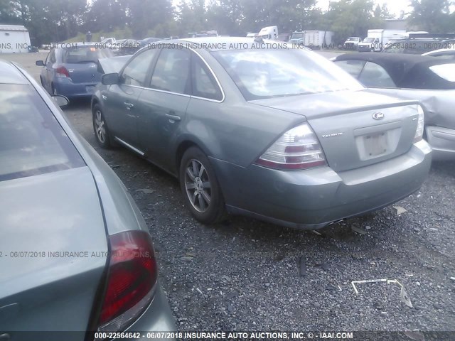 1FAHP24WX8G107736 - 2008 FORD TAURUS SEL GREEN photo 3