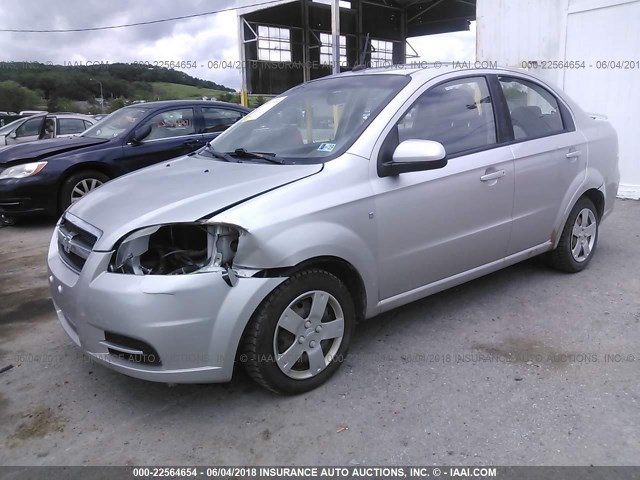 KL1TD56E29B620293 - 2009 CHEVROLET AVEO LS/LT SILVER photo 2