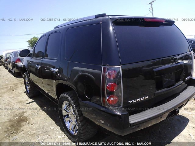 1GKFK63867J244754 - 2007 GMC YUKON DENALI BLACK photo 3