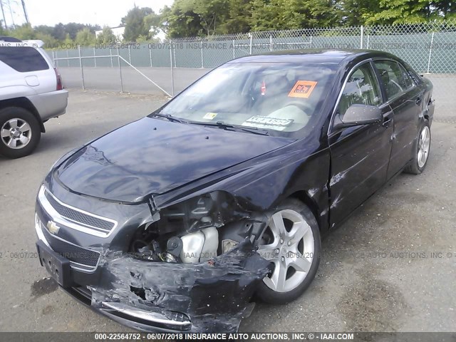 1G1ZG57B594142284 - 2009 CHEVROLET MALIBU LS BLACK photo 2